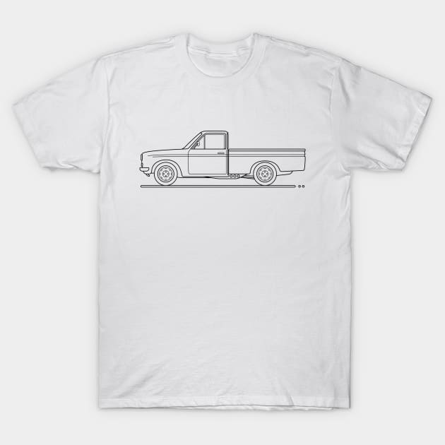 blue truck B T-Shirt by garistipis